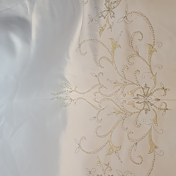 Vintage Nina Canacci Wedding Dress Size 6 Style Elegant Beaded 90s Gown - Picture 11 of 13